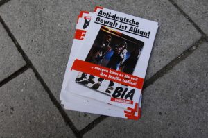 Wieder eingesammelt: Flugblätter der 'Bürgerinitiative Ausländerstopp'. Foto: a.i.d.a.