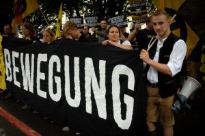 Kundgebung der Identitären Bewegung in München Ende Juli 2016. Foto: Robert Andreasch