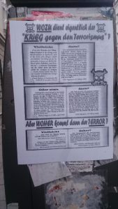 Eines der antisemitischen Pamphlete in der Veterinärstraße. Foto: Robert Andreasch